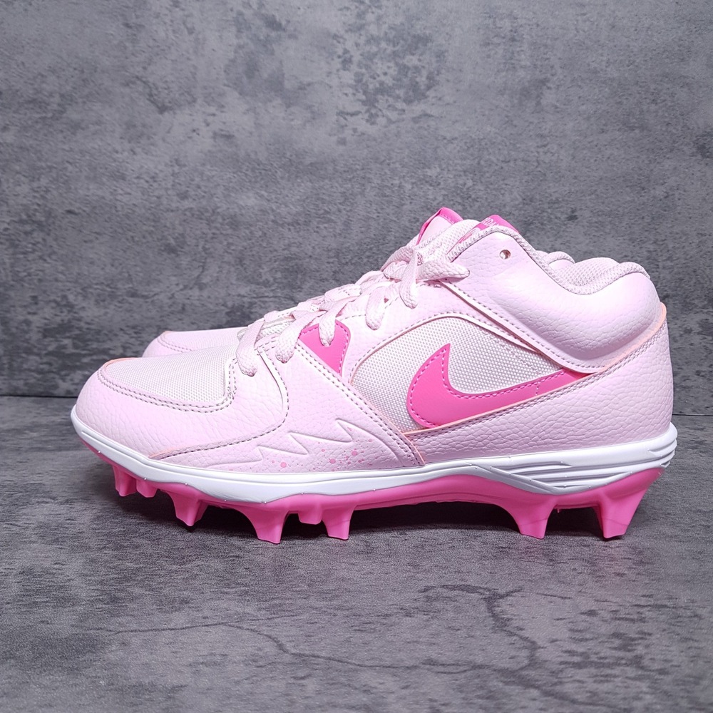 NIKE AIR JORDAN Stadium 90 Low TD Football Cleats Mens 9 Womens 10.5 Pink